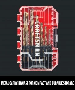 Best deal ✨ CRAFTSMAN Twist Drill Bits 14-Piece Assorted x Set Gold Ferrous Coated Hss Twist Drill Bit Set 😀 -Craftsman Official Shop 17585184