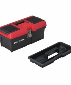 Best deal ✨ CRAFTSMAN Portable Tool Boxes Diy﻿ 16-in Red Plastic Lockable Tool Box 👏 -Craftsman Official Shop 40774665
