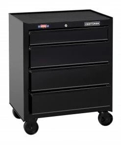 Cheap 🌟 CRAFTSMAN Bottom Tool Cabinets 1000 Series 26.5-in W x 32.5-in H 4-Drawer Steel Rolling Tool Cabinet (Black) 🤩 -Craftsman Official Shop 42548642
