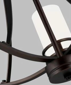 Promo 🌟 Sea Gull Lighting Chandeliers Robie 5-Light Bronze Craftsman Chandelier 🤩 -Craftsman Official Shop 42628828