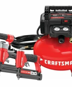 Best Sale ❤️ CRAFTSMAN Air Compressors 6-Gallon Single Stage Portable Corded Electric Pancake Air Compressor with Accessories (3-Tools Included) 🔔