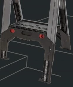 Outlet ✔️ CRAFTSMAN Saw Horses 26.91-in W x 32.41-in H Adjustable Metal and Plastic Saw Horse (2500-lb Capacity) 😍 -Craftsman Official Shop 43111253