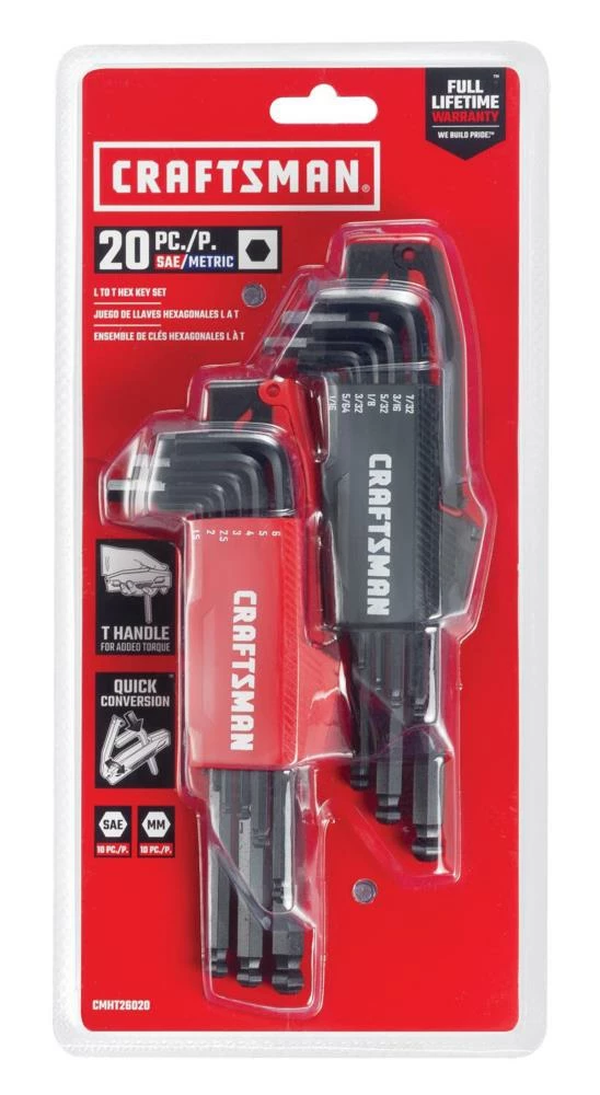 Buy π CRAFTSMAN Hex Keys & Torx Keys 20-key Standard (Sae) and Metric Combination Hex Key Set π 5 Buy π CRAFTSMAN Hex Keys & Torx Keys 20-key Standard (Sae) and Metric Combination Hex Key Set π - Image 5