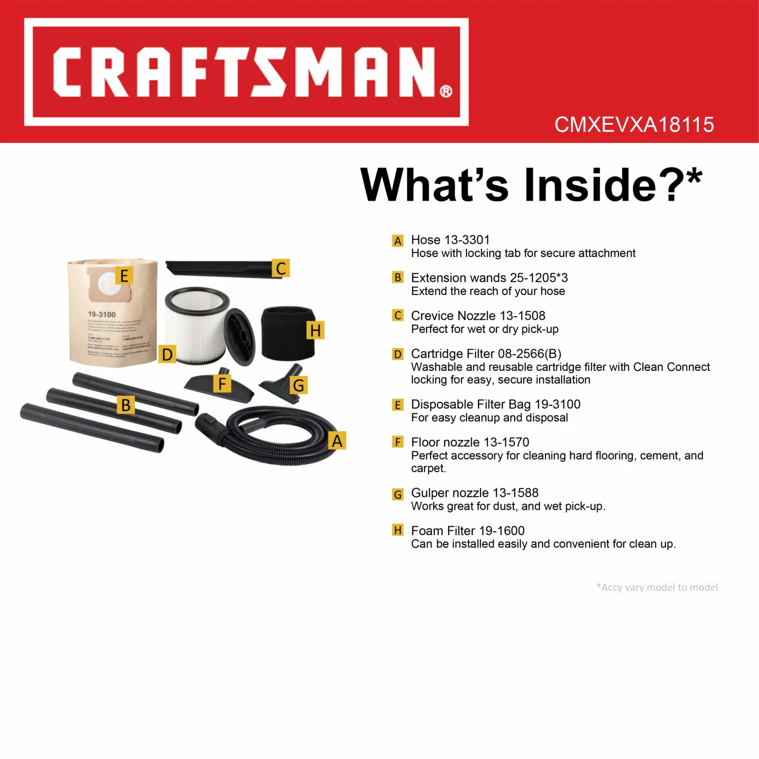 Best Sale β¨ CRAFTSMAN Shop Vacuums 5-Gallon Corded Portable Wet/Dry Shop Vacuum (Corded) π 9 Best Sale β¨ CRAFTSMAN Shop Vacuums 5-Gallon Corded Portable Wet/Dry Shop Vacuum (Corded) π - Image 9