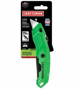 Promo ❤️ CRAFTSMAN Utility Knives HI-VIS Quick Change 3-Blade Retractable Utility Knife with On Tool Blade Storage 🤩 -Craftsman Official Shop 43491819