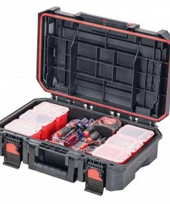 Promo 👏 CRAFTSMAN Portable Tool Boxes TradeStack System Tower 22-in Black Plastic Wheels Lockable Tool Box 🔔 -Craftsman Official Shop 43569049