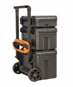 Promo 👏 CRAFTSMAN Portable Tool Boxes TradeStack System Tower 22-in Black Plastic Wheels Lockable Tool Box 🔔 -Craftsman Official Shop 43569051