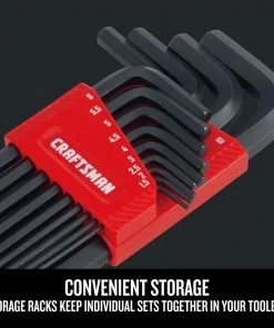Best Pirce 🤩 CRAFTSMAN Hex Keys & Torx Keys 100-key Standard (Sae) and Metric Combination Hex Key Set 😍 -Craftsman Official Shop 44102397