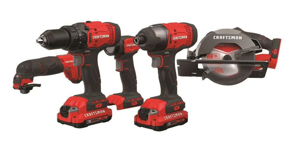 Brand new π CRAFTSMAN Power Tool Combo Kits V20 5-Tool 20-Volt Max Power Tool Combo Kit with Soft Case (2-Batteries Included and Charger Included) π 1 Brand new π CRAFTSMAN Power Tool Combo Kits V20 5-Tool 20-Volt Max Power Tool Combo Kit with Soft Case (2-Batteries Included and Charger Included) π