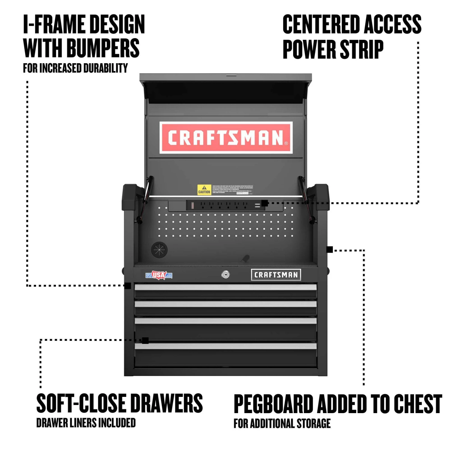 Brand new π CRAFTSMAN Top Tool Chests 2000 Series 26-in W x 24.7-in H 4-Drawer Steel Tool Chest (Black) π 2 Brand new π CRAFTSMAN Top Tool Chests 2000 Series 26-in W x 24.7-in H 4-Drawer Steel Tool Chest (Black) π - Image 2