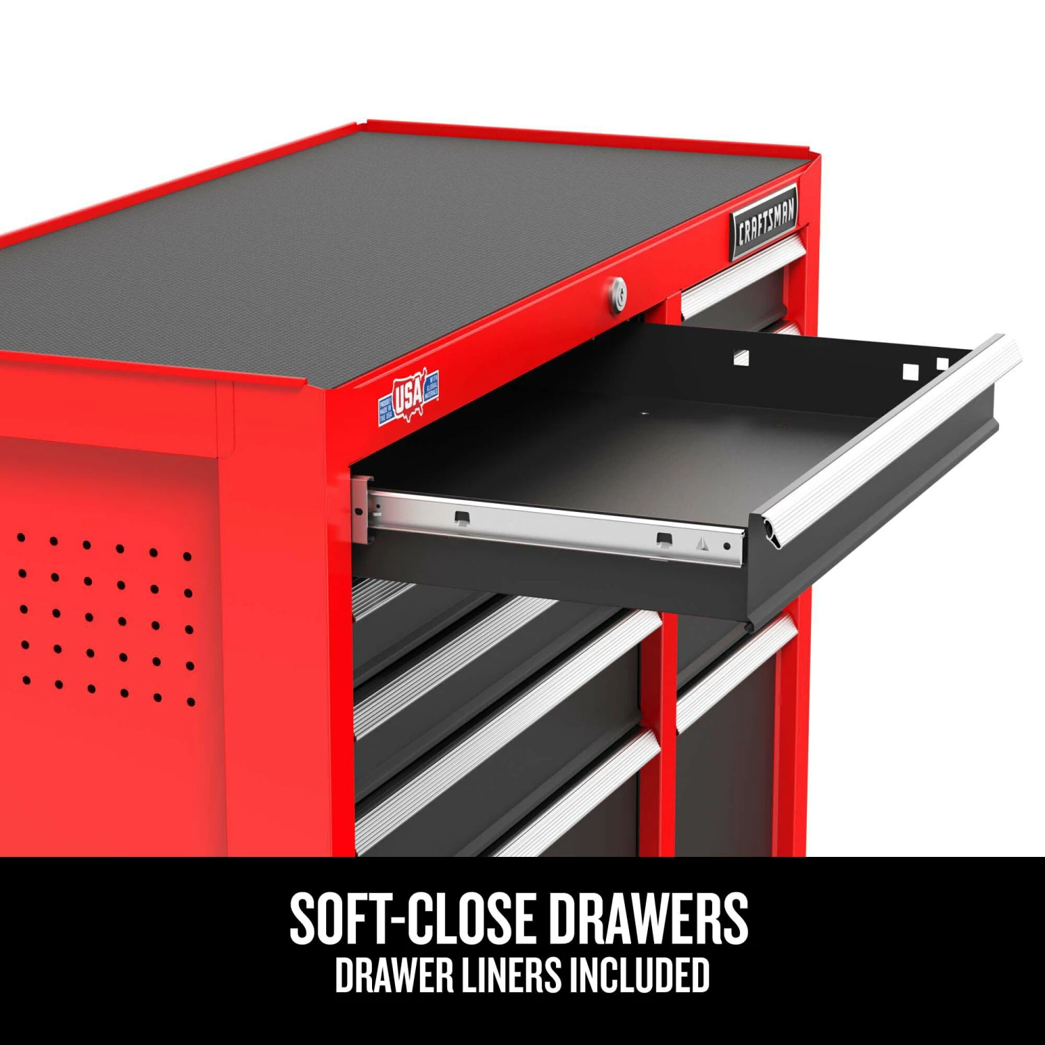 Flash Sale ❤️ CRAFTSMAN Bottom Tool Cabinets 2000 Series 27-In 5-Drawer Cabinet - Red ✨ 2 Flash Sale ❤️ CRAFTSMAN Bottom Tool Cabinets 2000 Series 27-In 5-Drawer Cabinet - Red ✨ - Image 2