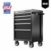 Best Sale 👍 CRAFTSMAN Bottom Tool Cabinets 2000 Series 26.5-in W x 37.5-in H 5-Drawer Steel Rolling Tool Cabinet (Black) 🧨