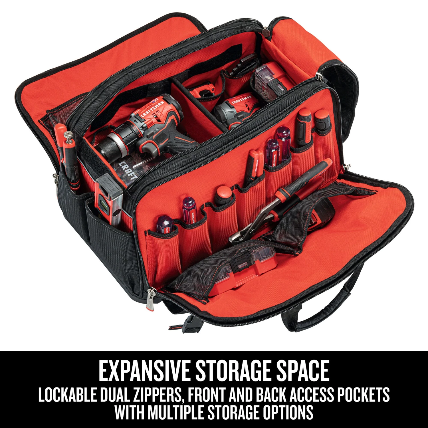 Best deal π CRAFTSMAN Tool Bags TRADESTACK System Black/Red Polyester 22.5-in Tool Bag π 4 Best deal π CRAFTSMAN Tool Bags TRADESTACK System Black/Red Polyester 22.5-in Tool Bag π - Image 4