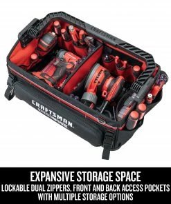 Best Sale 𧨠CRAFTSMAN Tool Bags TRADESTACK System Black/Red Polyester 22.375-in Zippered Tool Tote π 11 Best Sale 𧨠CRAFTSMAN Tool Bags TRADESTACK System Black/Red Polyester 22.375-in Zippered Tool Tote π -Craftsman Official Shop 44392089