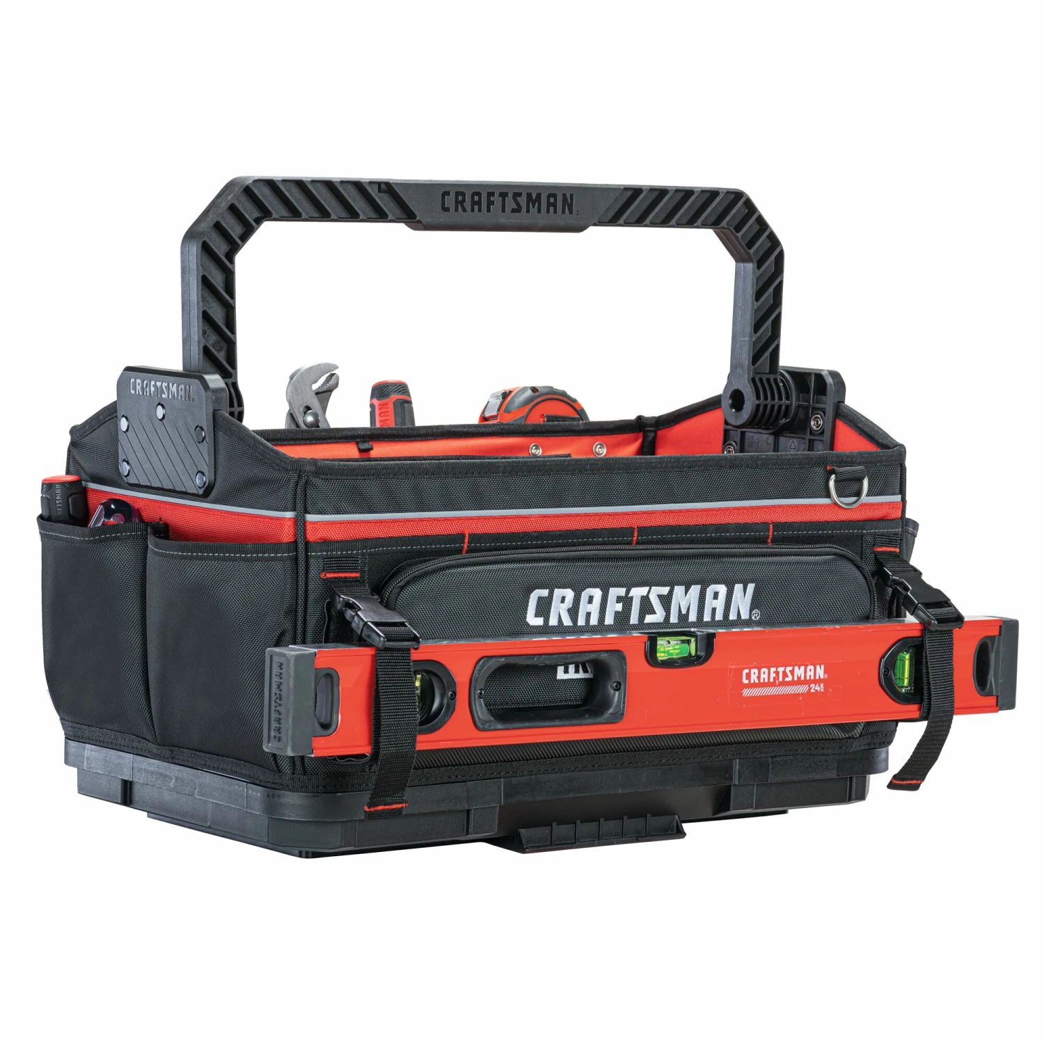Best Sale 𧨠CRAFTSMAN Tool Bags TRADESTACK System Black/Red Polyester 22.375-in Zippered Tool Tote π 6 Best Sale 𧨠CRAFTSMAN Tool Bags TRADESTACK System Black/Red Polyester 22.375-in Zippered Tool Tote π - Image 6