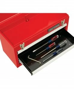 Budget ❤️ CRAFTSMAN Portable Tool Boxes Portable 20.5-in Ball-bearing 3-Drawer Red Steel Lockable Tool Box 👍 -Craftsman Official Shop 44396999
