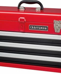 Budget ❤️ CRAFTSMAN Portable Tool Boxes Portable 20.5-in Ball-bearing 3-Drawer Red Steel Lockable Tool Box 👍 -Craftsman Official Shop 44397006