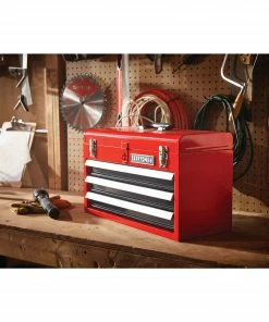 Budget ❤️ CRAFTSMAN Portable Tool Boxes Portable 20.5-in Ball-bearing 3-Drawer Red Steel Lockable Tool Box 👍 -Craftsman Official Shop 44397007