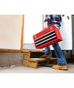 Budget ❤️ CRAFTSMAN Portable Tool Boxes Portable 20.5-in Ball-bearing 3-Drawer Red Steel Lockable Tool Box 👍 -Craftsman Official Shop 44397009