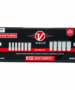 Cheapest 🌟 CRAFTSMAN Sockets & Socket Sets V-Series 12-Piece Standard (SAE) 3/8-in Drive 6-point Set Deep Socket Set ⌛ -Craftsman Official Shop 44486433