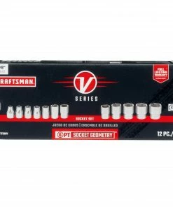 Discount ⭐ CRAFTSMAN Sockets & Socket Sets V-Series 12-Piece Standard (SAE) 3/8-in Drive 6-point Set Shallow Socket Set ⌛ -Craftsman Official Shop 44486444