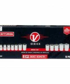 Best Sale 🔔 CRAFTSMAN Sockets & Socket Sets V-Series 12-Piece Metric 3/8-in Drive 6-point Set Shallow Socket Set 🧨 -Craftsman Official Shop 44486488