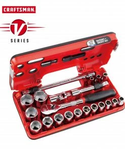 Best reviews of 🛒 CRAFTSMAN Sockets & Socket Sets V-Series 21-Piece Metric 1/2-in Drive 6-point Set Shallow Socket Set ❤️