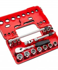 Hot Sale 😍 CRAFTSMAN Sockets & Socket Sets V-Series 18-Piece Metric 3/8-in Drive 6-point Set Shallow Socket Set 🤩 -Craftsman Official Shop 44499055