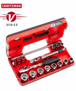 Hot Sale 😍 CRAFTSMAN Sockets & Socket Sets V-Series 18-Piece Metric 3/8-in Drive 6-point Set Shallow Socket Set 🤩