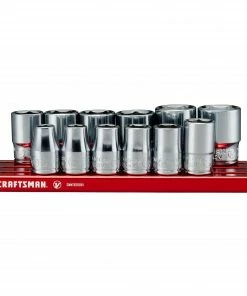 Best Sale 🔔 CRAFTSMAN Sockets & Socket Sets V-Series 12-Piece Metric 3/8-in Drive 6-point Set Shallow Socket Set 🧨 -Craftsman Official Shop 44778384