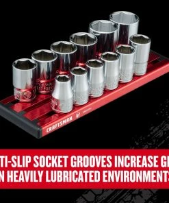 Best Sale 🔔 CRAFTSMAN Sockets & Socket Sets V-Series 12-Piece Metric 3/8-in Drive 6-point Set Shallow Socket Set 🧨 -Craftsman Official Shop 44778475