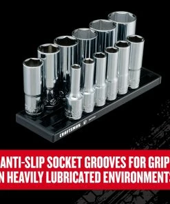 Cheapest 🌟 CRAFTSMAN Sockets & Socket Sets V-Series 12-Piece Standard (SAE) 3/8-in Drive 6-point Set Deep Socket Set ⌛ -Craftsman Official Shop 44779525