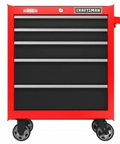 Buy ⭐ CRAFTSMAN Bottom Tool Cabinets 2000 Series 26.5-in W x 34-in H 5-Drawer Steel Rolling Tool Cabinet (Red) 👍 -Craftsman Official Shop 44897410
