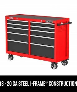 Hot Sale 🧨 CRAFTSMAN Bottom Tool Cabinets 2000 52-In 10-Drawer Cabinet - Red 😀 -Craftsman Official Shop 45347147