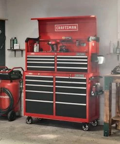 Hot Sale 🧨 CRAFTSMAN Bottom Tool Cabinets 2000 52-In 10-Drawer Cabinet - Red 😀 -Craftsman Official Shop 45347150