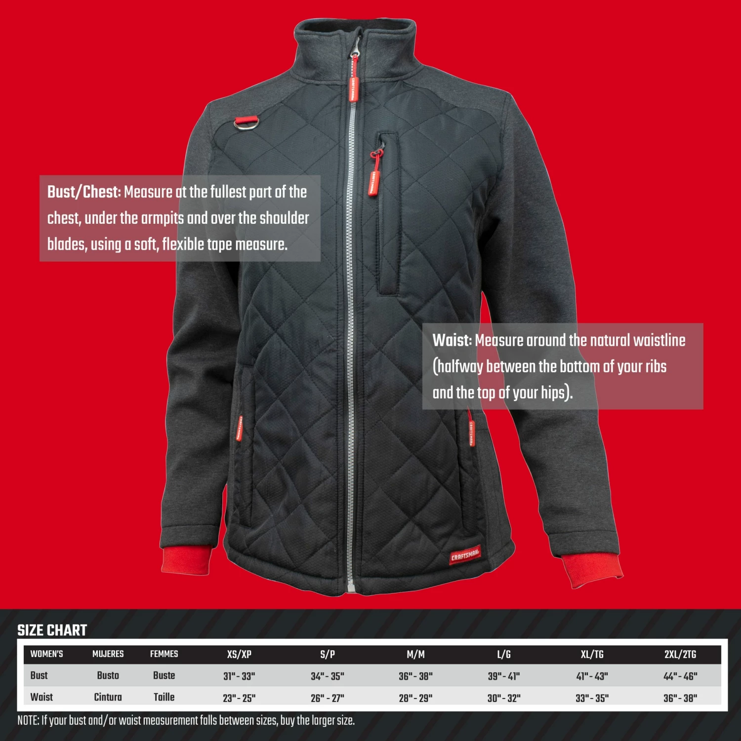 Outlet β€οΈ CRAFTSMAN Heated Clothing Craftsman Women's Hybrid Heated Jacket Battery Included (X-Large) π 8 Outlet β€οΈ CRAFTSMAN Heated Clothing Craftsman Women's Hybrid Heated Jacket Battery Included (X-Large) π - Image 8
