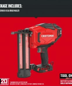 Budget π CRAFTSMAN Nailers V20 18-Gauge Cordless Brad Nailer β¨ 8 Budget π CRAFTSMAN Nailers V20 18-Gauge Cordless Brad Nailer β¨ -Craftsman Official Shop 45371369