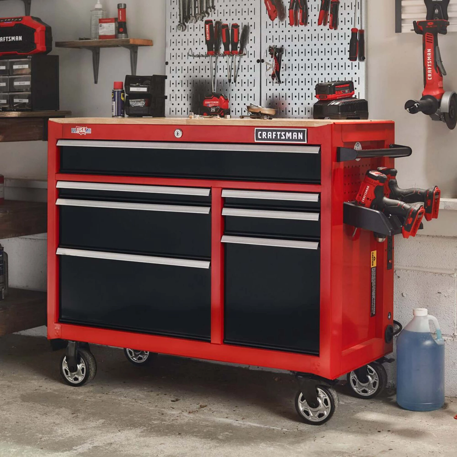 Discount π CRAFTSMAN Bottom Tool Cabinets 2000 Series 41-in W x 34-in H 7-Drawer Steel Rolling Tool Cabinet (Red) π 10 Discount π CRAFTSMAN Bottom Tool Cabinets 2000 Series 41-in W x 34-in H 7-Drawer Steel Rolling Tool Cabinet (Red) π - Image 10