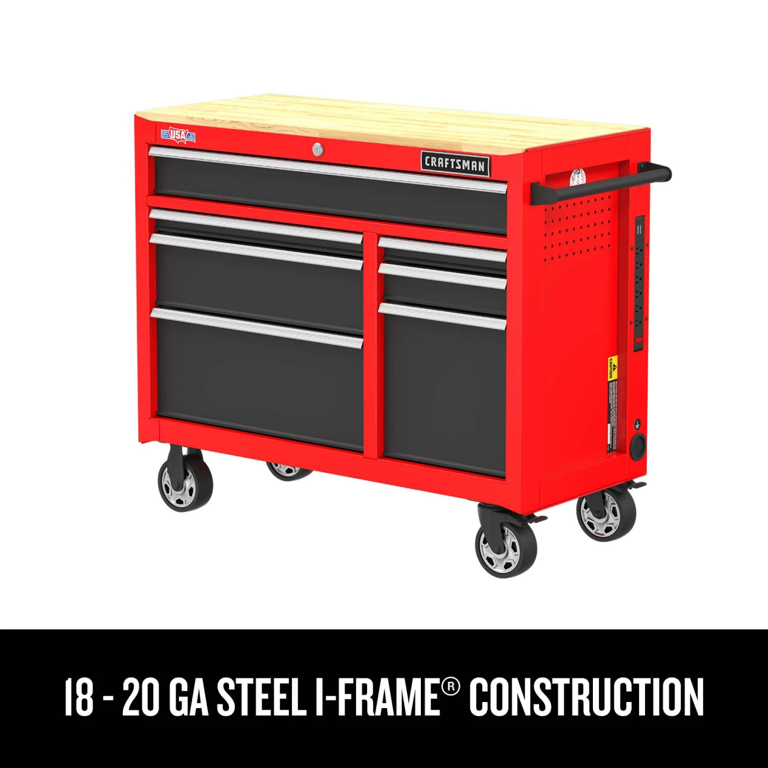Discount π CRAFTSMAN Bottom Tool Cabinets 2000 Series 41-in W x 34-in H 7-Drawer Steel Rolling Tool Cabinet (Red) π 7 Discount π CRAFTSMAN Bottom Tool Cabinets 2000 Series 41-in W x 34-in H 7-Drawer Steel Rolling Tool Cabinet (Red) π - Image 7